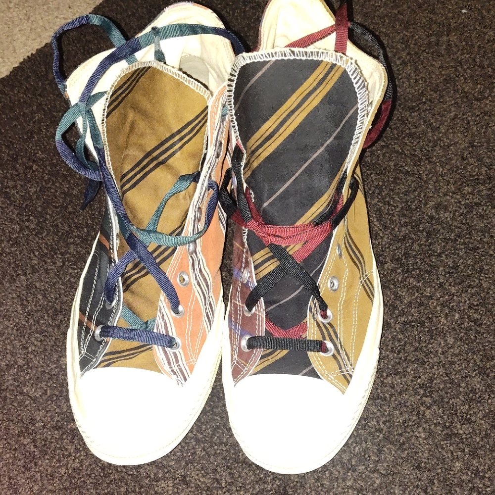 Converse Multicolor Striped High-Top Sneakers